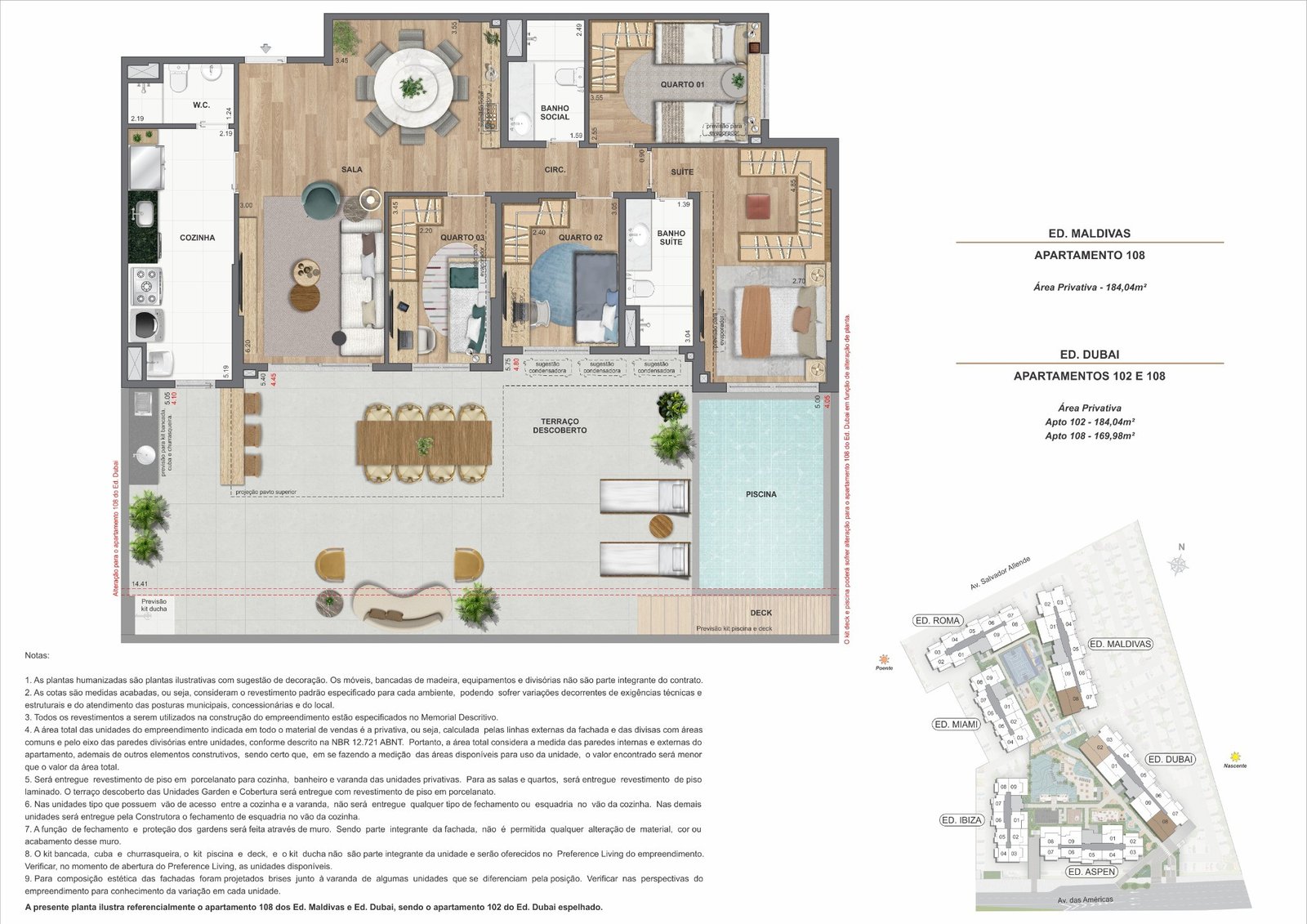 Planta Gardens · 95 a 184 m² · We Barra by Living